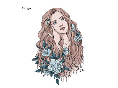 Virgo digital art digital illustration digital painting girl character girl illustration illustration