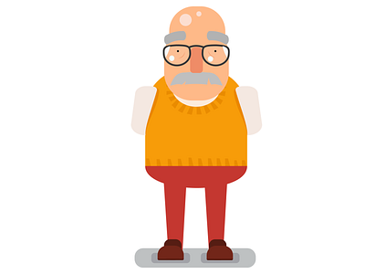 GRANDPA! design flatcaracter illustrator vector