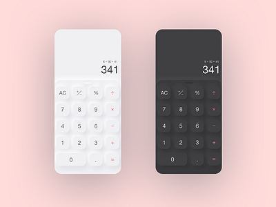 Daily UI #4 - Neuomorphism Calculator