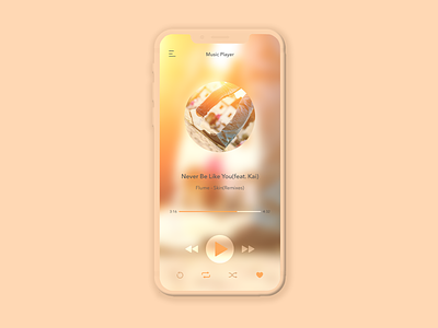 Daily UI #9 - Music Player app daily009 dailyui music player orange