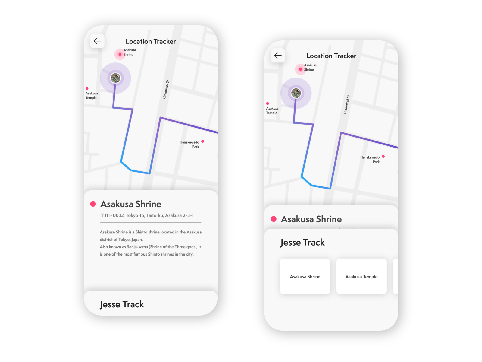 DailyUI 20 Location Tracker by Kosaku Kurino on Dribbble