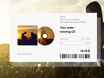 Daily ui017＊E-mail Receipt cd dailyui dailyui017 design e mail illustrator jaket mail music photshop receipt ui web