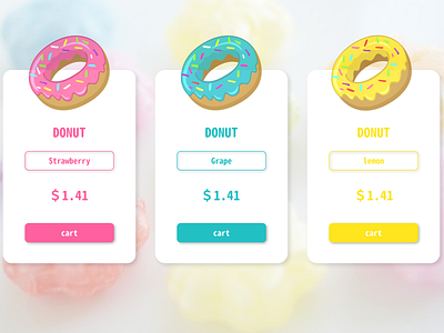 Daily UI 30 Pricing app colorful daily ui 030 dailyui design donut illustrator pastel photoshop pop pricing sweets ui ux web xd