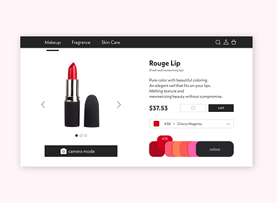 Daily Ui 33 Customize Project app cosmetic customize customize project daily ui 033 dailyui design e commerce ec shop illustrator landingpage lip photoshop ui ux web xd