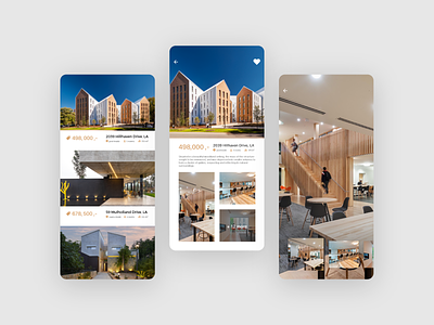 Real estate app interface - Adobe Xd Daily Challenge adobe xd interface design mobile app design ui ux xddailychallenge