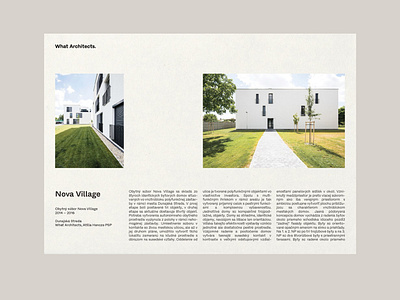 Layout & Design of new portfolio for What Architects