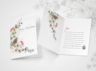 sooon aquarelle b2b cards christmas graphicdesign greeting card illustration waterfall