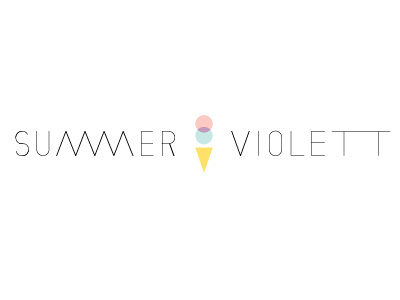 Summer Violett Logo update ice cream illustrated type logo summer