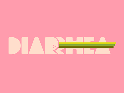 Diarrhea Logo diarrhea gross logo pink poop typography