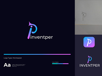 Inventper Brand Logo. app branding creative design flat logo minimalist modern print realestate