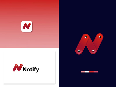 Notify logo। N modern letter logo design. app app icon branding concept corporate creative design logo logo icon symbol logo trends 2020 logodesign m letter logo modern print realestate typography vector