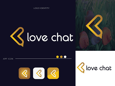 Love chat । modern logo design.