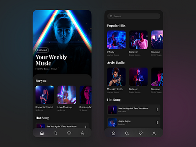 Music App Design - Mobile App