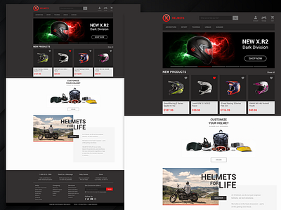 X Helmet Landing Page