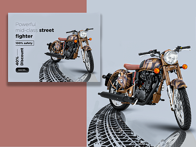 Motorbike Banner amazing baneer beginner brochure design designbyayesha designer dirtytrack effect graphicdesign graphics motorbike photoshop powerful practice race safety street street fighter wheel