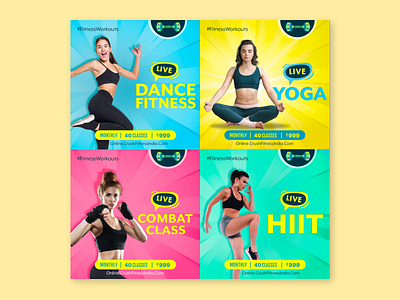 Social Media Posts design fitness fitness ad fitnessclasses social media