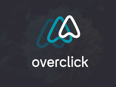 Overclick background letters logo logo design shot studio web design