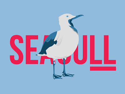 Screaming seagull illustration bird drawing flat illustrations marine norway sea seagull shot sticker vector web