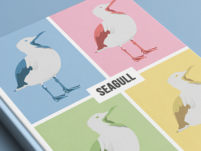 Screaming seagull illustrations(book cover)