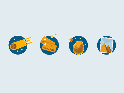 Icons for Quiz Game comet design game icons illustrations objects quiz sketch space ui vector