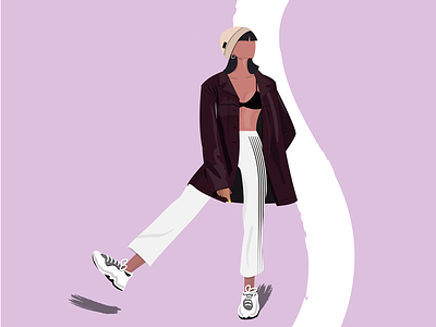 Outfit No. 4 adobe illustration girl outfit spring style vector