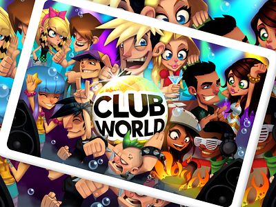 Clubworld animation art direction design disney user experience user experience design user inteface