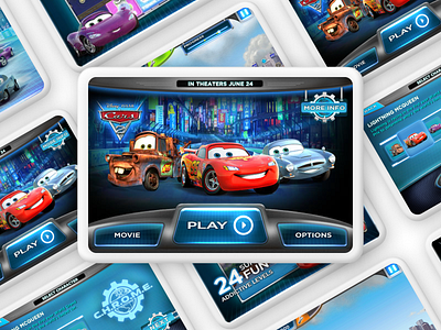 Cars 2 disney art mobile game pixar ui uiux user experience user experience design ux