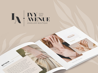 Ivy Avenue branding brochure brochuredesign design graphic design jewellery logo luxury print printdesign