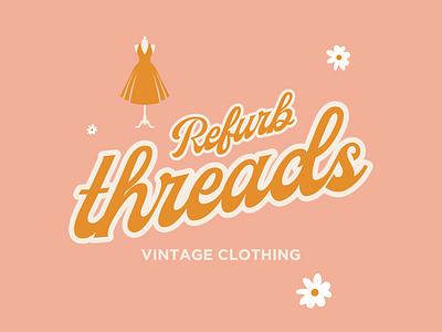 Refurb Threads branding design graphic design logo logotype retro vintage