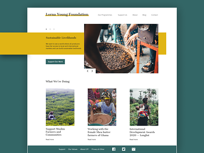 Lorna Young Foundation Redesign design minimalism ui web design