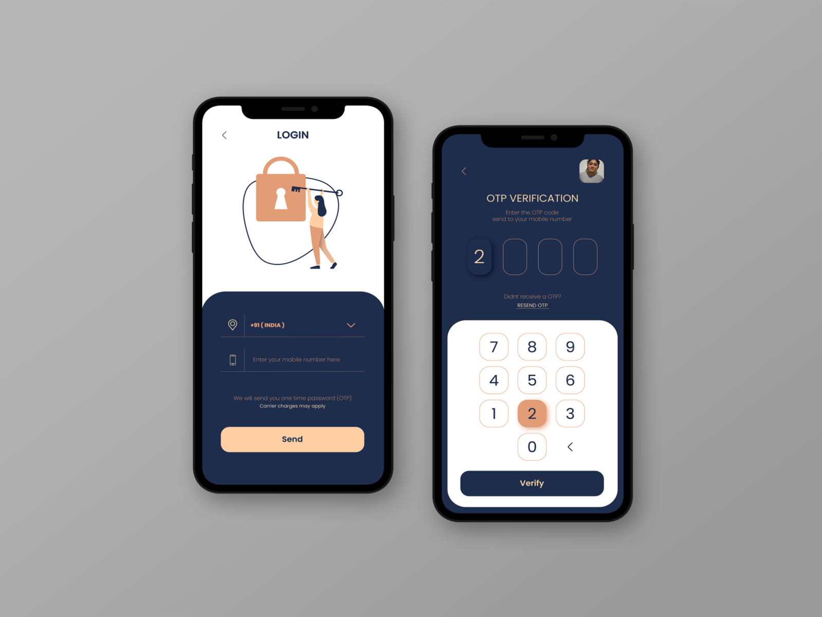 OTP screen UI Design by Sahiba Singh on Dribbble