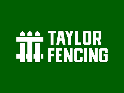 Bad Logos Gone Good | Taylor Fencing Rebrand bold branding design fence fencing green green logo greenery logo logo design monogram negative space vector