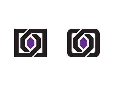 Rounded or Sharp? bold branding camera dd design diamond illustration illustrator logo logo design monogram negative space photography purple rounded sharp vector