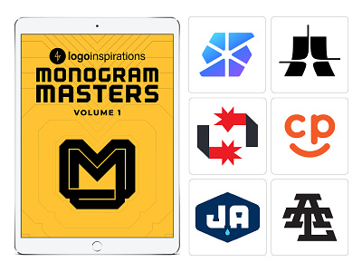 Monogram Masters Volume 1 bold branding design illustration logo logo design monogram negative space vector