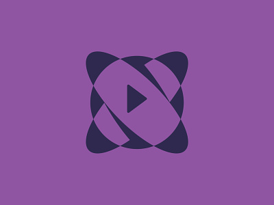 MediaOneX Concept bold branding design illustration logo logo design media media player minimal monogram negative space one planet purple vector x