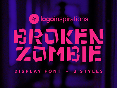 Broken Zombie Display Font font fonts logo type zombie