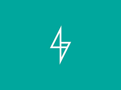 logoinspirations art bolt flash green idea inspired instagram lightning line logo teale