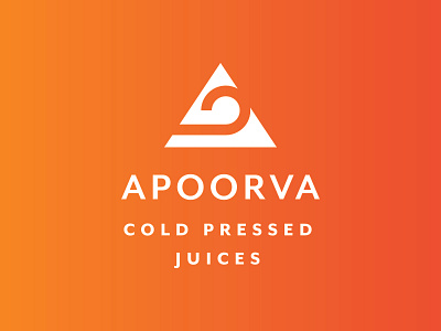 Apoorva bold brand identity branding cold pressed juice design illustration logo logo design minimal negative space orange orange juice vector vegan