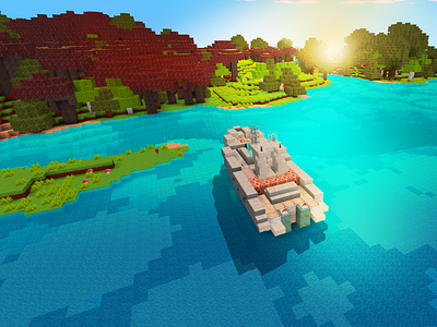 Little Boat For Summer Parties in RealmCraft Free Minecraft