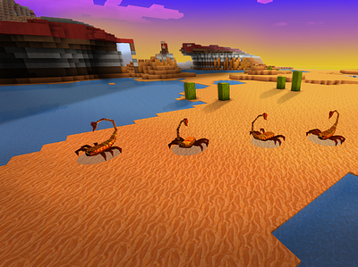 Desert Full of Scorpions in Realmcraft Free Minecraft StyleGame build craft free minecraft game art game design games landscape minecraft building nature pixel art realmcraft survival craft