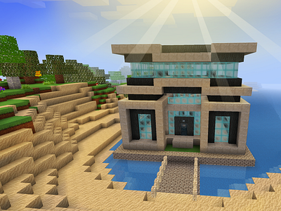 Modern House On The Beach In Realmcraft Free Minecraft Style By Tellurion Mobile On Dribbble