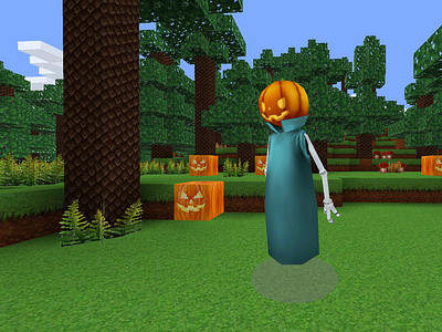 JackOLantern, Halloween Pumpkins in Free Minecraft Clone