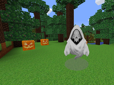 Spooky time Creepy Ghost Mob in Realmcraft Free Minecraft build craft free minecraft game art game design games landscape minecraft building nature pixel art realmcraft