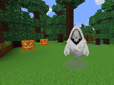 Spooky time Creepy Ghost Mob in Realmcraft Free Minecraft