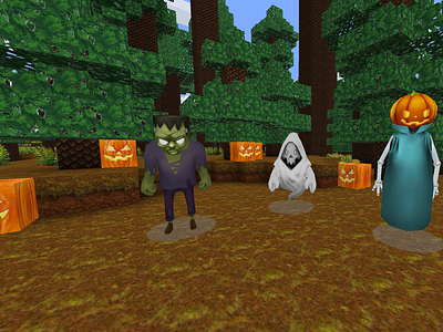 Frank, Ghost and Pumpkin Jack - Creepy Halloween Mobs