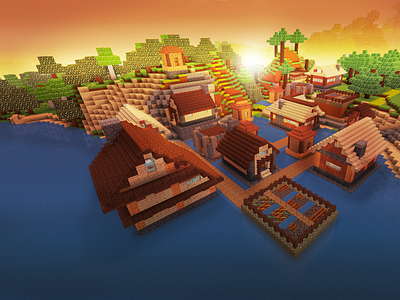 Perfect Cozy Village in Realmcraft Free Minecraft Style Game