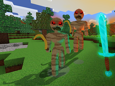 Angry Mummies Attack - Halloween in RealmCraft Free Minecraft build craft free minecraft game art game design games landscape minecraft building nature pixel art realmcraft