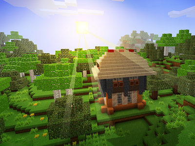 Little House on the Lovely Meadow in RealmCraft Free Minecraft