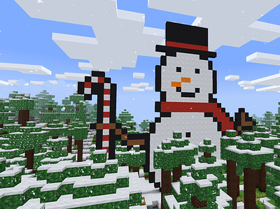 My snowman and me Easy Builds Ideas in RealmCraft Free Minecraft build craft design free minecraft game art game design games landscape minecraft nature pixel art realmcraft