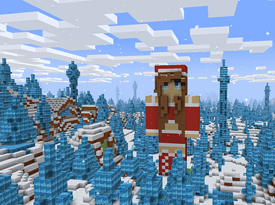 Christmas Minecraft Export Girl Skin | Avatar Girl in Realmcraft build craft free minecraft game art game design games landscape minecraft minecraft building nature pixel art realmcraft